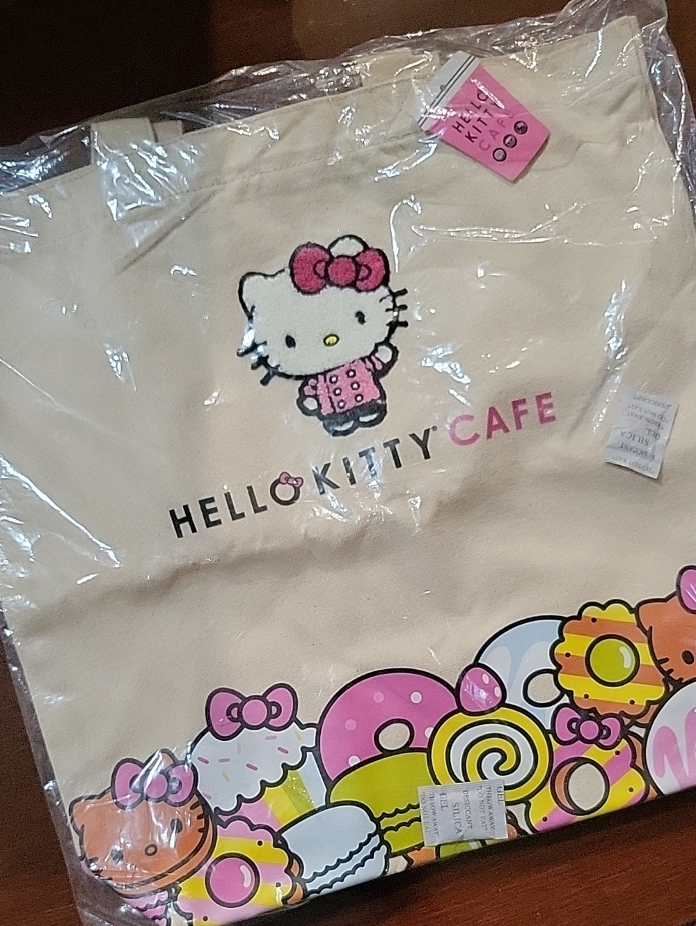 Brand New Hello Kitty Cafe Canvas Tote Bag.
